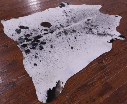 Black Salt & Pepper Natural Cowhide Rug - X-Large 6' 10