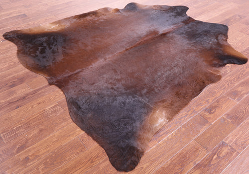 Brown Natural Cowhide Rug - XX-Large 7' 4