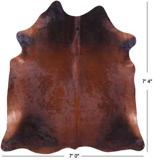 Brown Natural Cowhide Rug - XX-Large 7' 4
