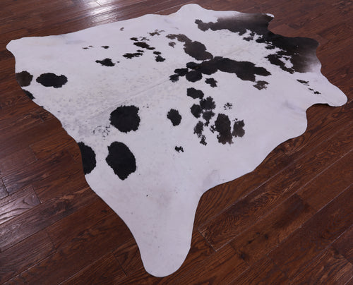 Brown & White Natural Cowhide Rug - X-Large 6' 10