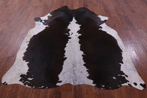 Brown & White Natural Cowhide Rug - XX-Large 7' 5