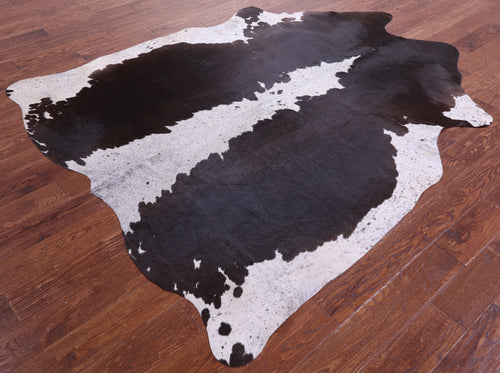 Brown & White Natural Cowhide Rug - XX-Large 7' 5