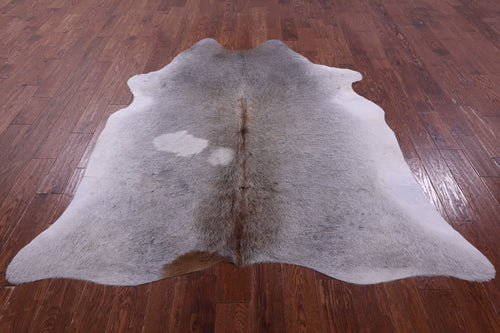 Grey Natural Cowhide Rug - X-Large 7' 2