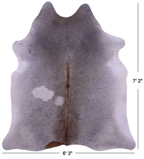 Grey Natural Cowhide Rug - X-Large 7' 2