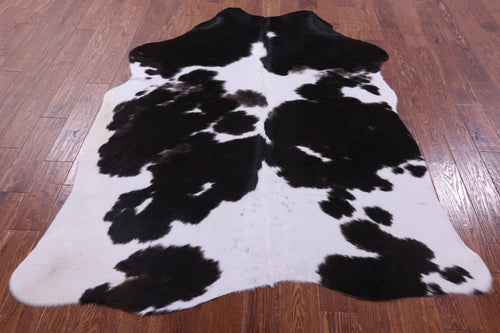 Brown & White Natural Cowhide Rug - X-Large 7' 0