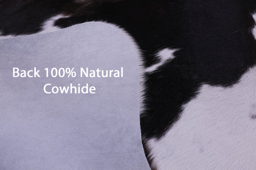 Brown & White Natural Cowhide Rug - X-Large 7' 0