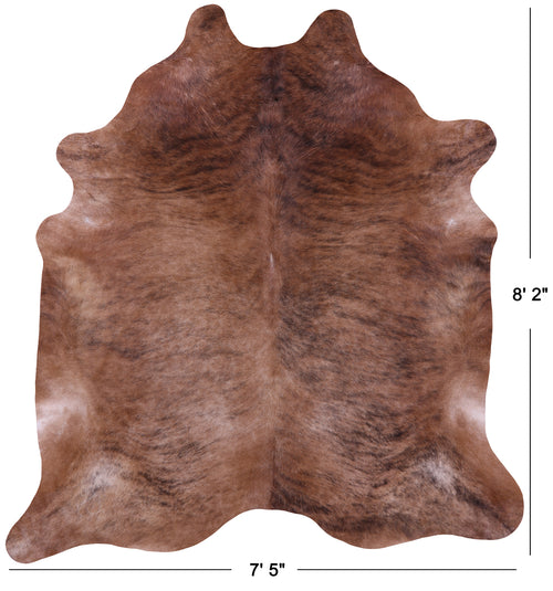 Light Brindle Natural Cowhide Rug - XX-Large 8' 2
