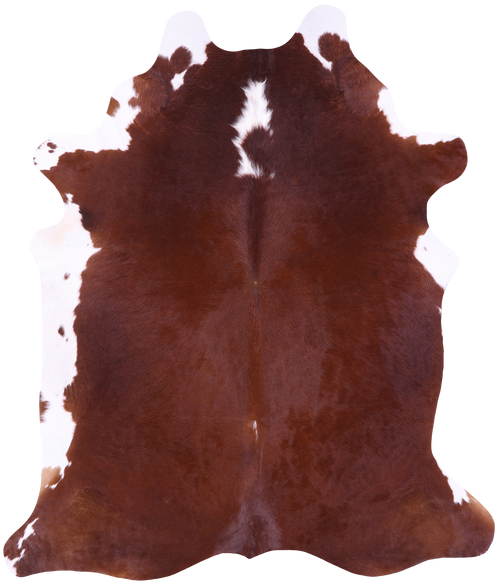 Brown & White Natural Cowhide Rug - XX-Large 8' 0