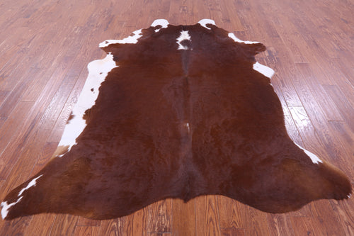 Brown & White Natural Cowhide Rug - XX-Large 8' 0