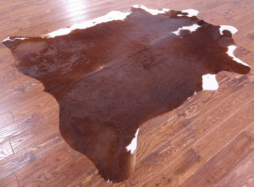 Brown & White Natural Cowhide Rug - XX-Large 8' 0