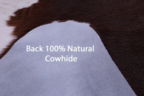 Brown & White Natural Cowhide Rug - XX-Large 8' 0