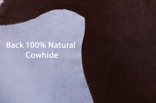 Brown & White Natural Cowhide Rug - XX-Large 8' 2