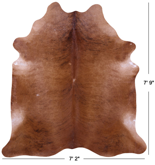 Light Brindle Natural Cowhide Rug - XX-Large 7' 9