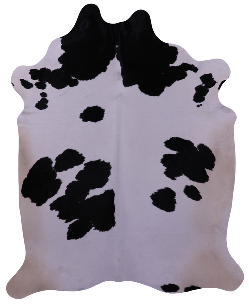Black & White Natural Cowhide Rug - XX-Large 8' 0