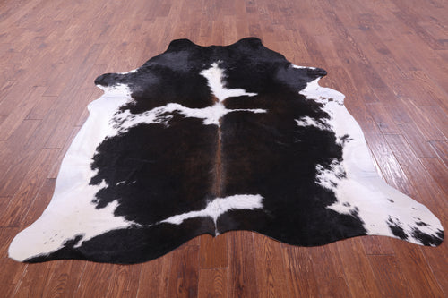 Brown & White Natural Cowhide Rug - XX-Large 7' 9