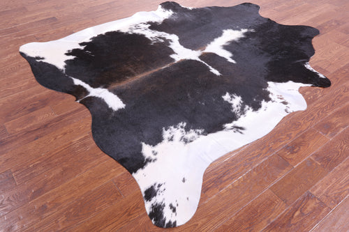 Brown & White Natural Cowhide Rug - XX-Large 7' 9
