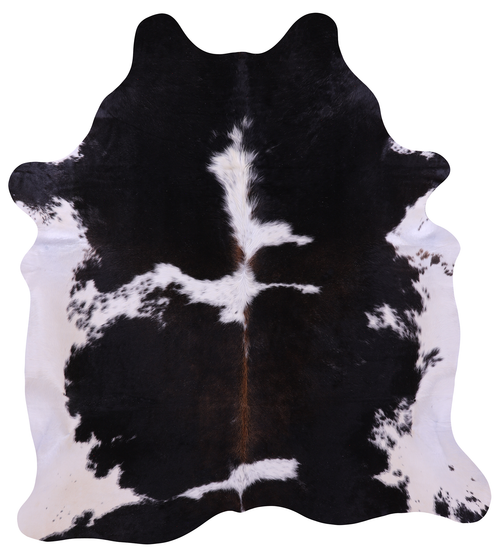 Brown & White Natural Cowhide Rug - XX-Large 7' 9