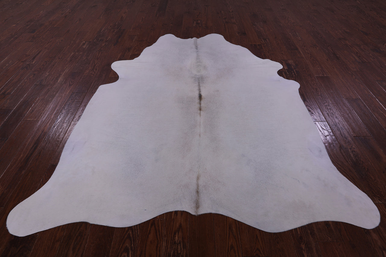 White Natural Cowhide Rug - XX-Large 7' 8"H x 6' 6"W