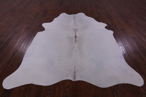 White Natural Cowhide Rug - XX-Large 7' 8