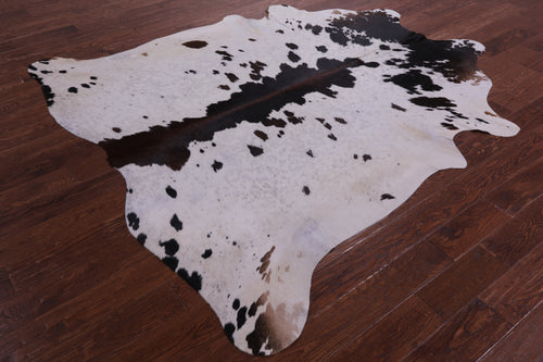Brown Salt & Pepper Natural Cowhide Rug - XX-Large 7' 5