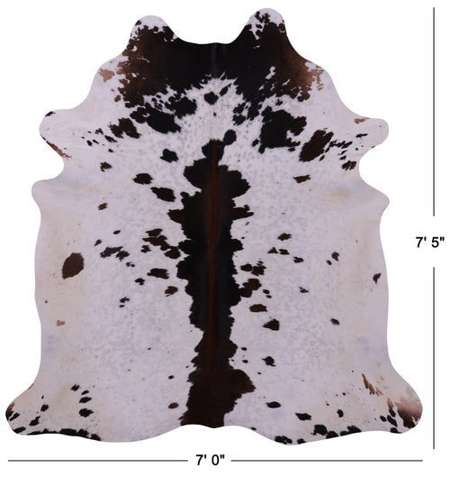 Brown Salt & Pepper Natural Cowhide Rug - XX-Large 7' 5