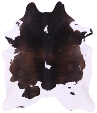 Thumbnail for Brown & White Natural Cowhide Rug - XX-Large 7' 10