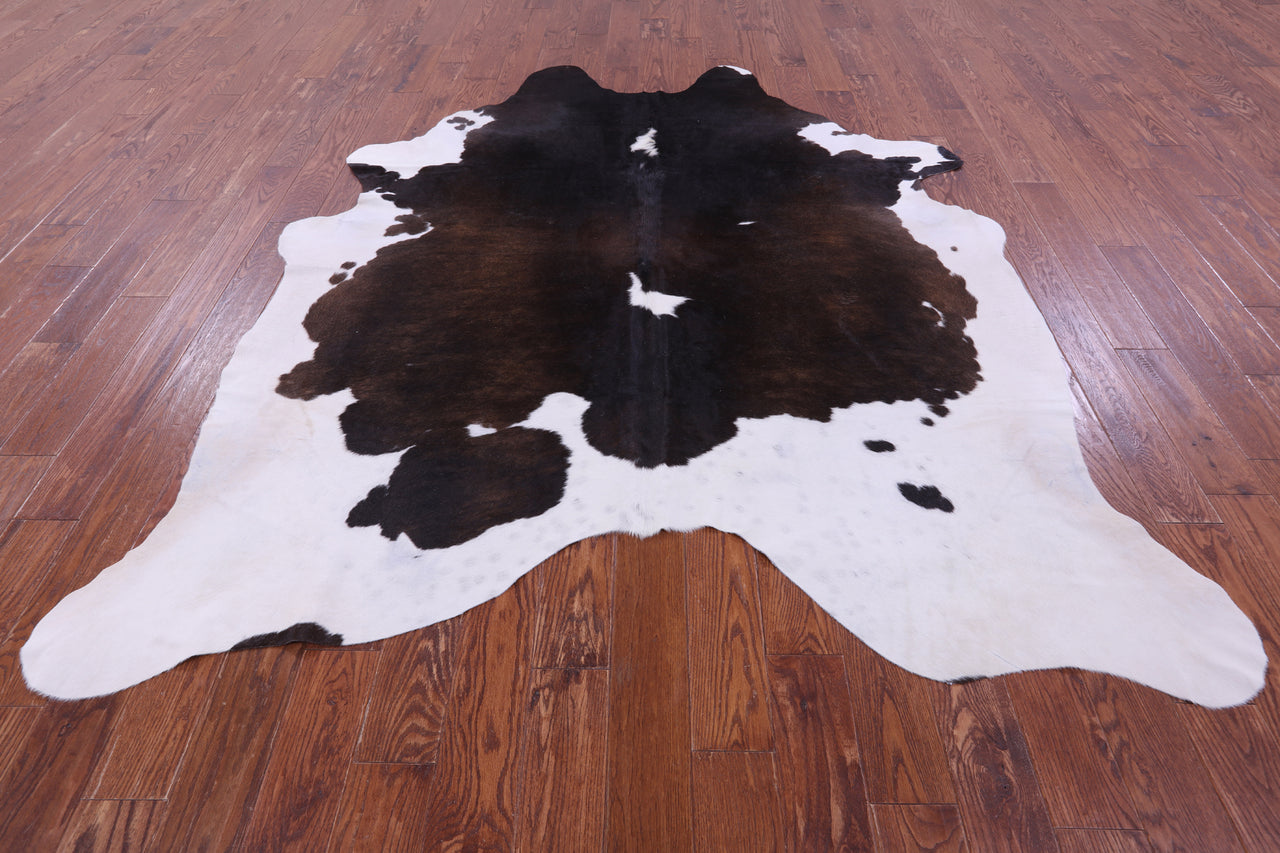 Brown & White Natural Cowhide Rug - XX-Large 7' 10"H x 6' 10"W