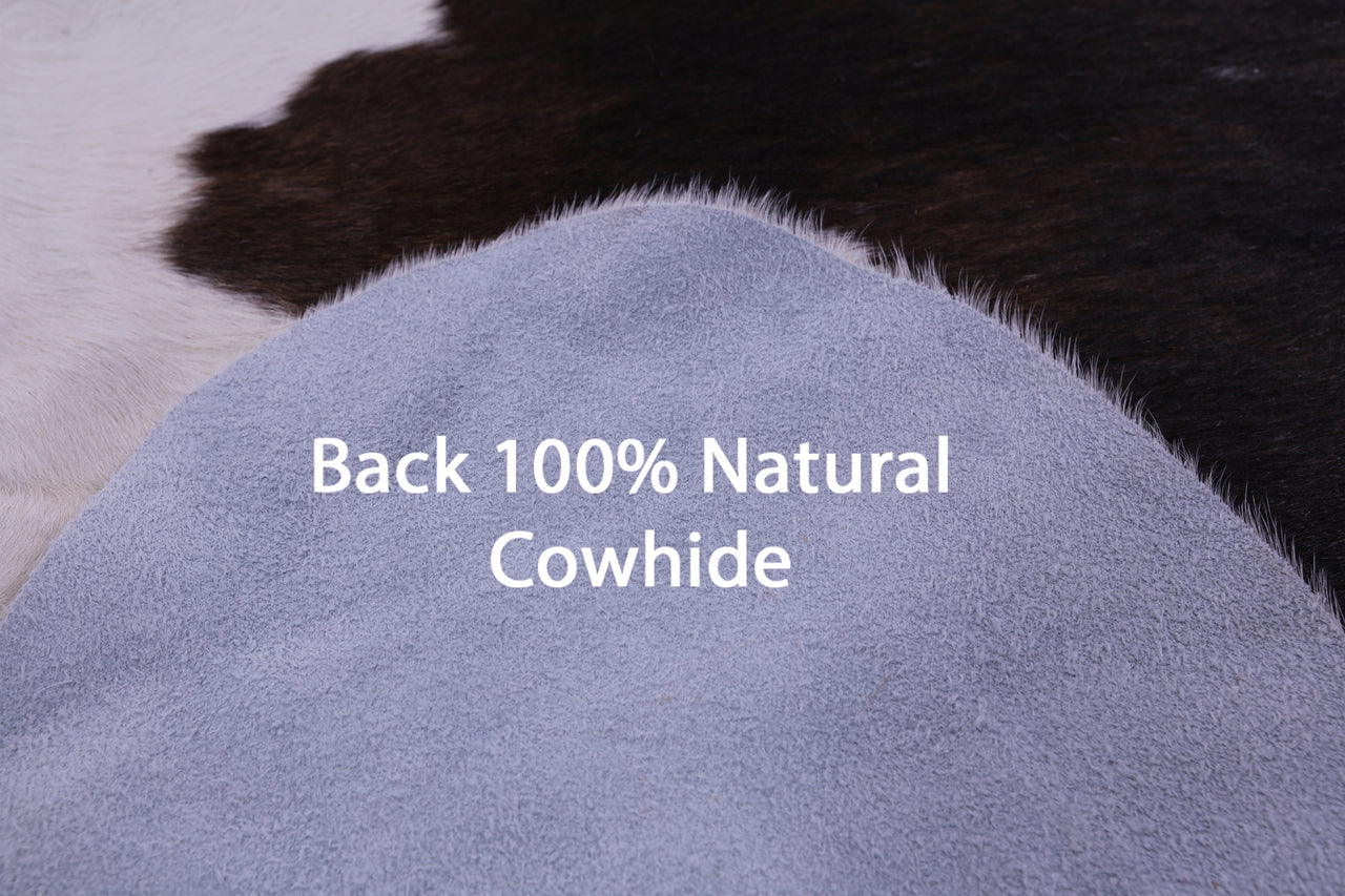 Brown & White Natural Cowhide Rug - XX-Large 7' 10"H x 6' 10"W