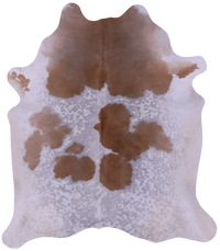 Thumbnail for Brown & White Natural Cowhide Rug - XX-Large 8' 2
