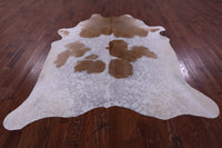 Thumbnail for Brown & White Natural Cowhide Rug - XX-Large 8' 2