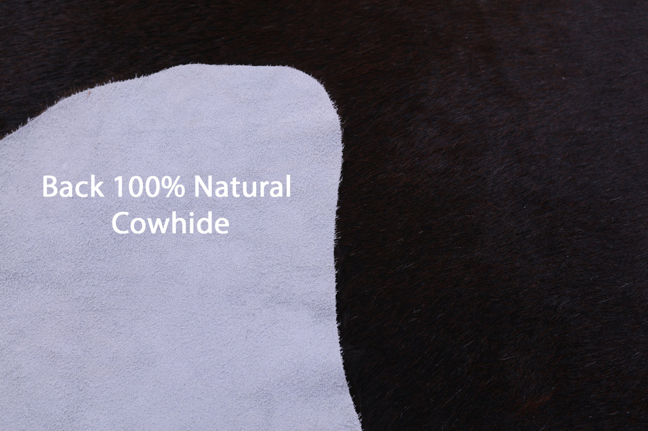 Dark Brown Natural Cowhide Rug - XX-Large 8' 1"H x 7' 2"W