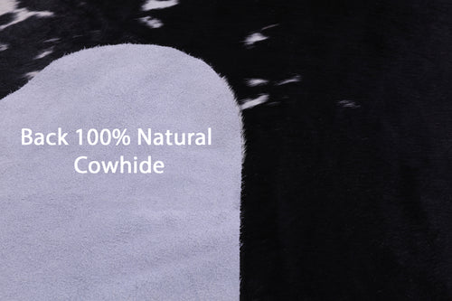 Black Salt & Pepper Natural Cowhide Rug - XX-Large 7' 7