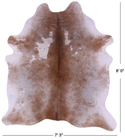 Brown & White Natural Cowhide Rug - XX-Large 8' 0
