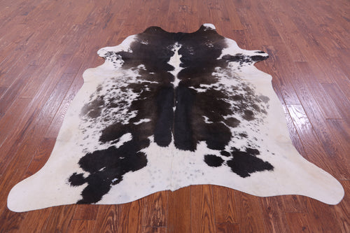Brown & White Natural Cowhide Rug - X-Large 7' 2