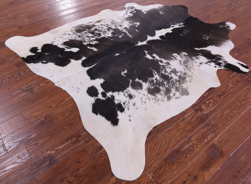 Brown & White Natural Cowhide Rug - X-Large 7' 2