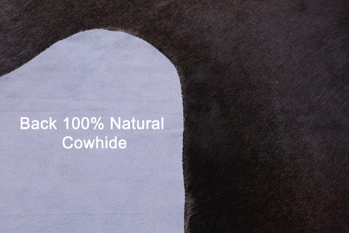 Dark Brown Natural Cowhide Rug - XX-Large 7' 9