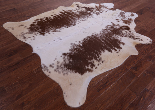 Brown Salt & Pepper Natural Cowhide Rug - X-Large 7' 1