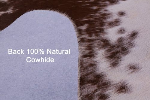 Brown Salt & Pepper Natural Cowhide Rug - X-Large 7' 1