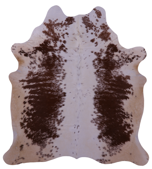 Brown Salt & Pepper Natural Cowhide Rug - X-Large 7' 1