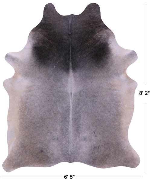 Grey Natural Cowhide Rug - XX-Large 8' 2
