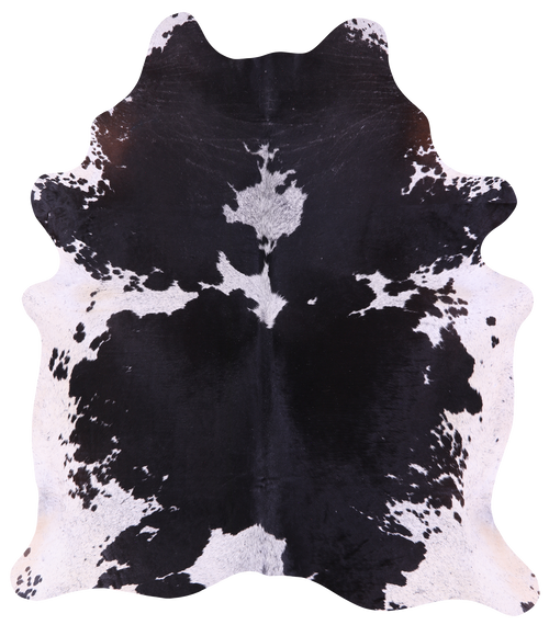 Black Salt & Pepper Natural Cowhide Rug - X-Large 7' 2