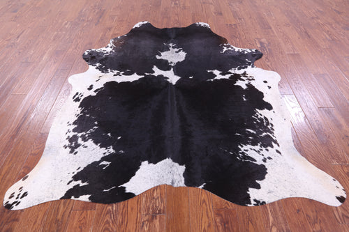Black Salt & Pepper Natural Cowhide Rug - X-Large 7' 2