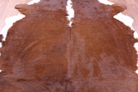 Thumbnail for Brown & White Natural Cowhide Rug - XX-Large 7' 4