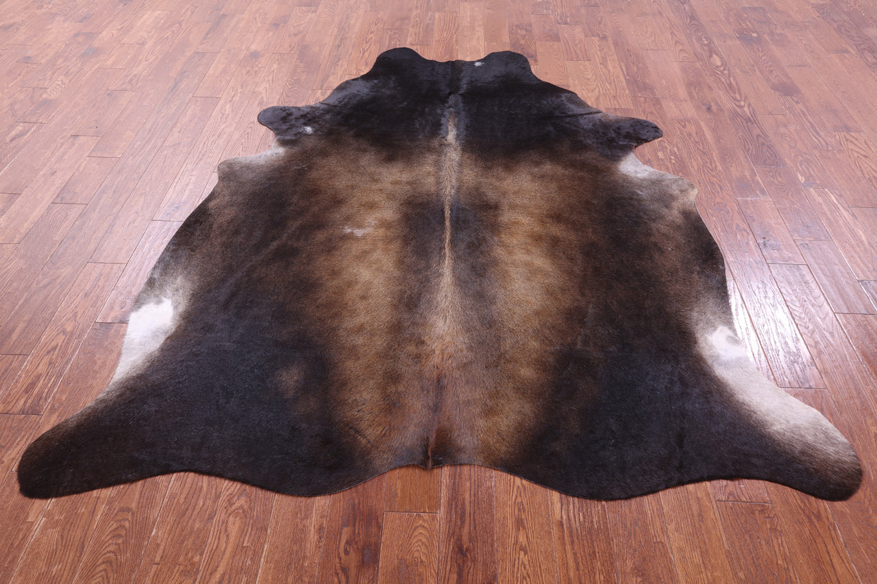 Dark Brown Natural Cowhide Rug - XX-Large 7' 9"H x 6' 7"W