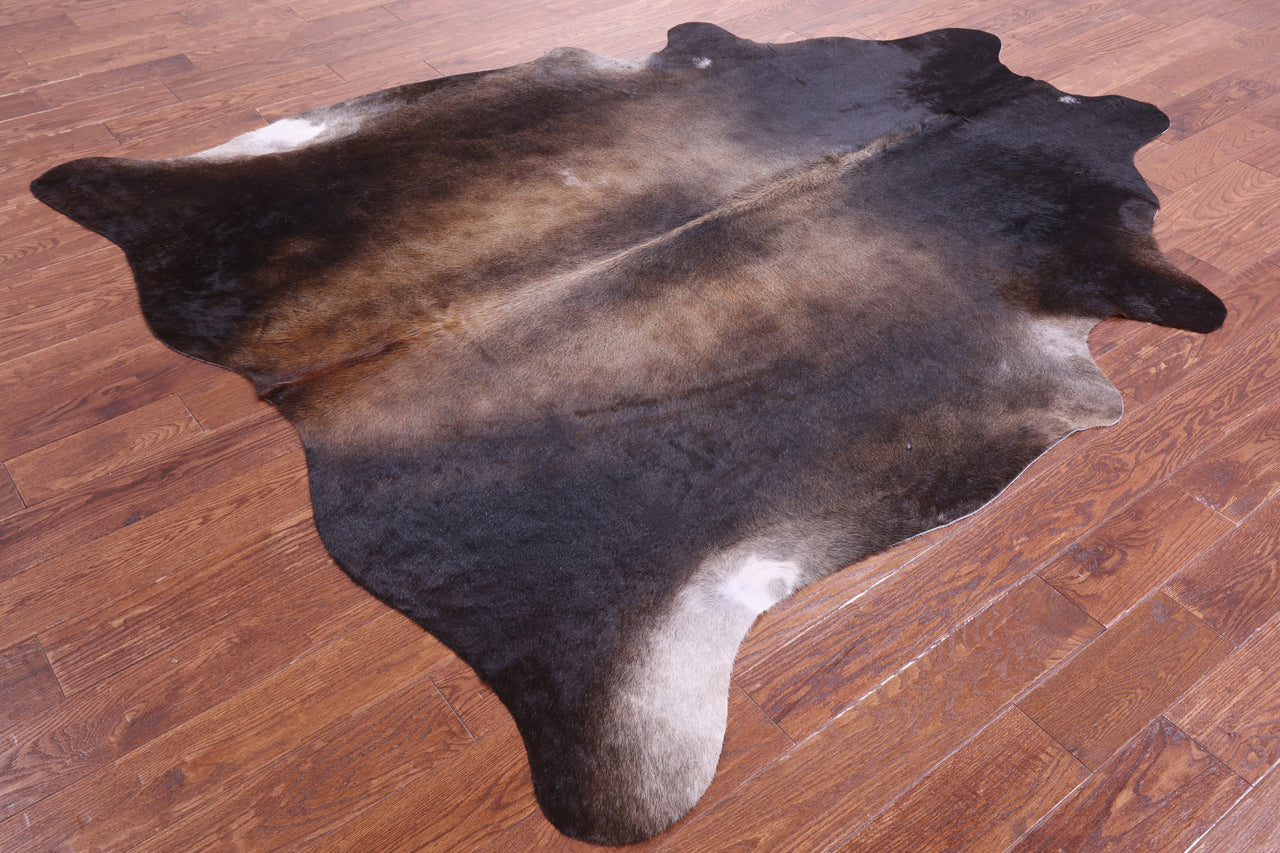 Dark Brown Natural Cowhide Rug - XX-Large 7' 9"H x 6' 7"W