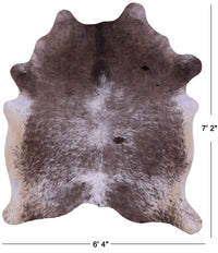 Thumbnail for Grey & White Natural Cowhide Rug - X-Large 7' 2