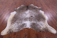 Thumbnail for Grey & White Natural Cowhide Rug - X-Large 7' 2