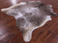 Thumbnail for Grey & White Natural Cowhide Rug - X-Large 7' 2