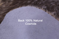 Thumbnail for Grey & White Natural Cowhide Rug - X-Large 7' 2