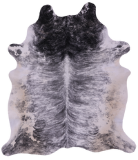 Thumbnail for Grey Brindle Natural Cowhide Rug - XX-Large 8' 2